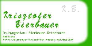 krisztofer bierbauer business card